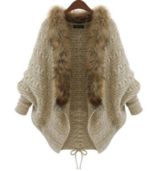 winter new cardigan poncho fur collar outerwear women sweater knitted brand casual knitwear jacket 81175546115201, White;black
winter new cardigan poncho fur collar outerwear women sweater knitted brand casual knitwear jacket 81175546115201, White;black