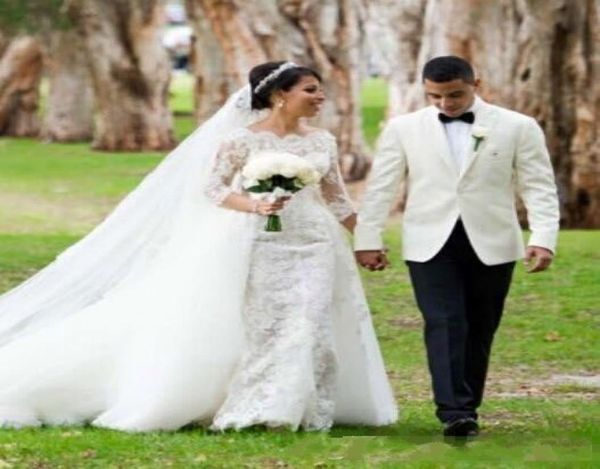 modest mermaid 2019 wedding dresses with detachable train full lace sheer long sleeves vetidos de novia plus size bridal gowns che7728450, White
modest mermaid 2019 wedding dresses with detachable train full lace sheer long sleeves vetidos de novia plus size bridal gowns che7728450, White