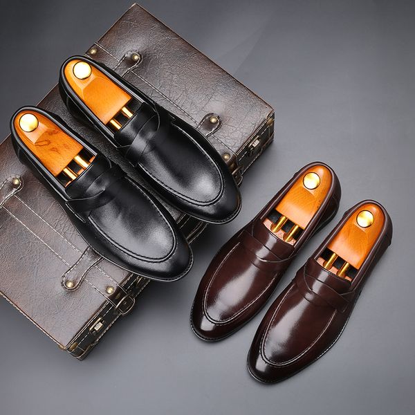 dress shoes yomior spring autumn pointed toe men shoes luxury italian style formal dress leather shoes flats party wedding loafers big size, Black
dress shoes yomior spring autumn pointed toe men shoes luxury italian style formal dress leather shoes flats party wedding loafers big size, Black