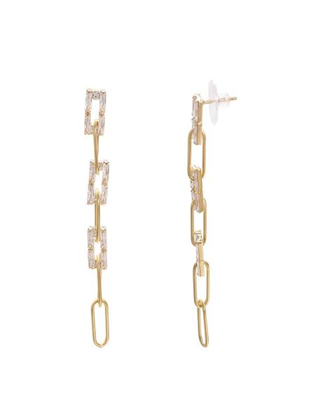 yoursfs fashion jewelry 18k gold plated hanging long chain zircon earrings woman christmas gift8341548, Silver
yoursfs fashion jewelry 18k gold plated hanging long chain zircon earrings woman christmas gift8341548, Silver