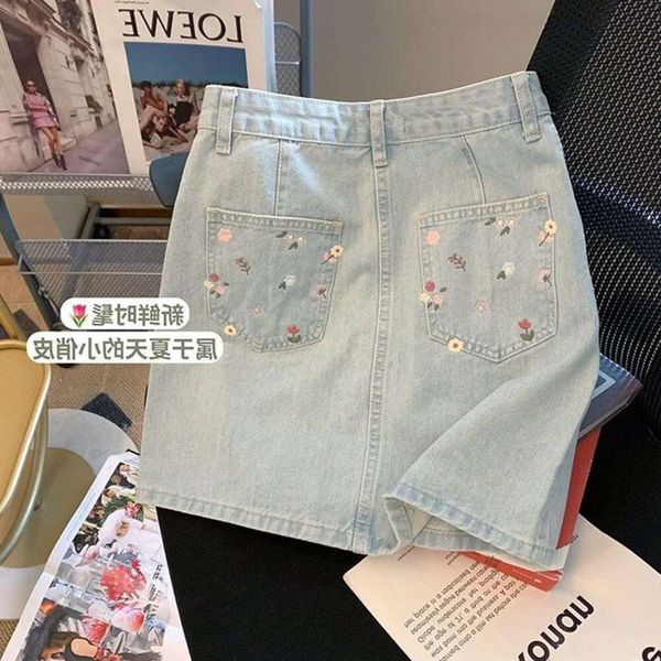 item title japanese floral embroidery denim skirt for women summer retro high waist slim showing buttocks a line, Black
item title japanese floral embroidery denim skirt for women summer retro high waist slim showing buttocks a line, Black
