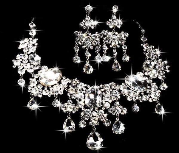 bridal necklace earrings two pieces of water drill flowers new jewelry wedding jewelry6805259, Silver
bridal necklace earrings two pieces of water drill flowers new jewelry wedding jewelry6805259, Silver