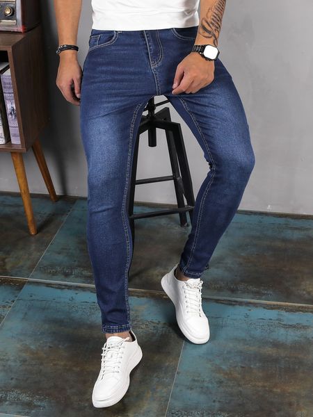 men s jeans fashion slim stretch skinny feet pant with pockets pants 2023 summer male casual denim trousers 230823, Blue
men s jeans fashion slim stretch skinny feet pant with pockets pants 2023 summer male casual denim trousers 230823, Blue