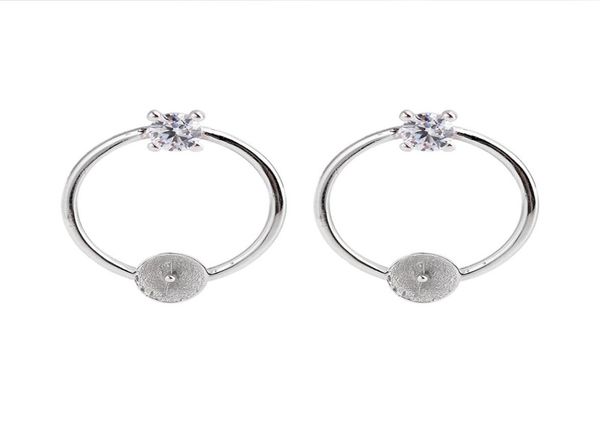 circle earring pearl mountings 925 sterling silver set prongs round cut clear white zircon 5 pairs5268619, Slivery;crystal
circle earring pearl mountings 925 sterling silver set prongs round cut clear white zircon 5 pairs5268619, Slivery;crystal