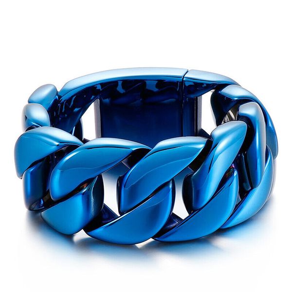 huge heavy stainless steel biker miami cuban chain bracelet blue 32mm 9.2inch bangle, Black
huge heavy stainless steel biker miami cuban chain bracelet blue 32mm 9.2inch bangle, Black