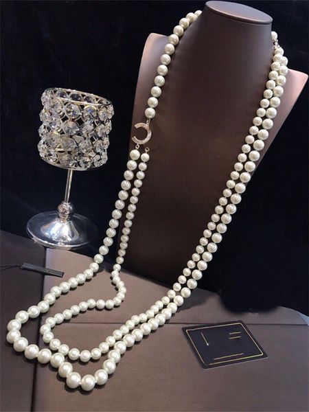 sweater chain pendant necklaces for lady women ccity brand jewelry designer luxury c logo autumn and winter choker pearl long-chain 5455, Silver
sweater chain pendant necklaces for lady women ccity brand jewelry designer luxury c logo autumn and winter choker pearl long-chain 5455, Silver