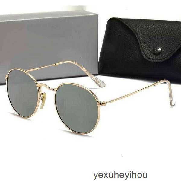 

fashion round sunglasses brand design uv400 eyewear metal gold frame tr90 sun glasses men women mirror pol cix raies ban oakleies216t 7yp3q, White;black