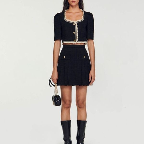 women's jackets vii 2023 brand s autumn female clothing tweed lace bubble sleeve u neck cardigan short jacket offers 230822, Black;brown
women's jackets vii 2023 brand s autumn female clothing tweed lace bubble sleeve u neck cardigan short jacket offers 230822, Black;brown