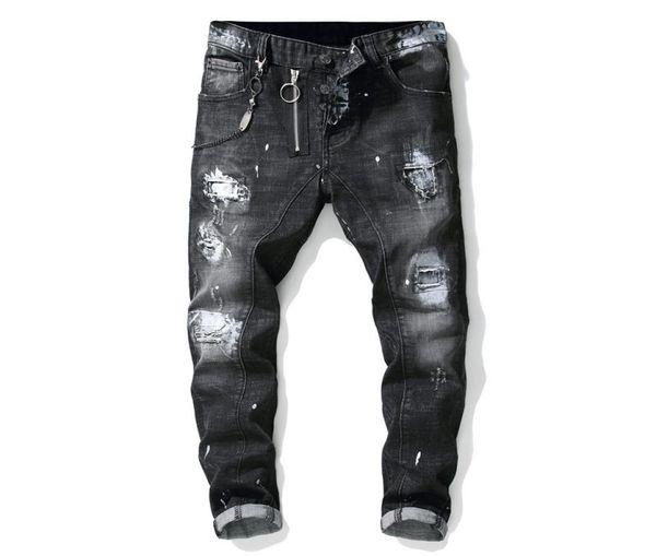men039s hight street ripped painted jeans pants with holes streetwear distressed denim trousers black printed jeans4777918, Blue
men039s hight street ripped painted jeans pants with holes streetwear distressed denim trousers black printed jeans4777918, Blue