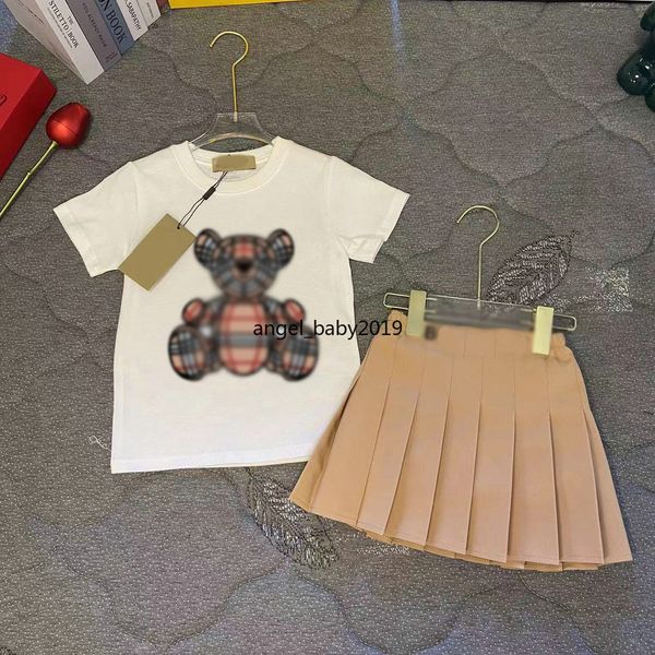 Luxury Designer Clothes Sets Kids Girls T Shirt Skirt Fashion Classic Brand Summer Toddler Girls Outfits Set 3-8T, White
Luxury Designer Clothes Sets Kids Girls T Shirt Skirt Fashion Classic Brand Summer Toddler Girls Outfits Set 3-8T, White