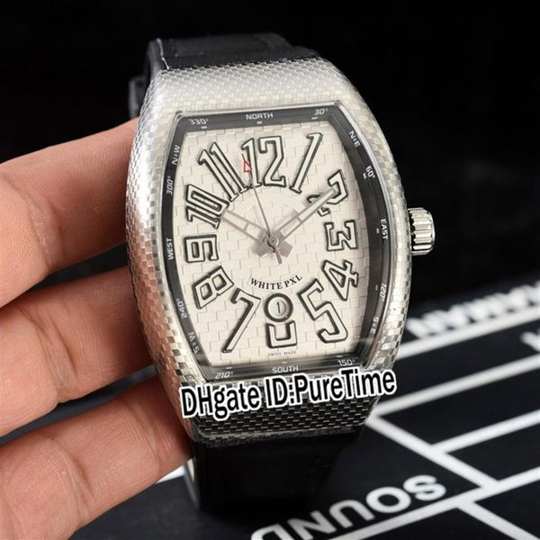 new vanguard v45 white pxl automatic mens watch steel case silver texturedial black inner big number mark rubber puretime e129a1351j, Slivery;brown
new vanguard v45 white pxl automatic mens watch steel case silver texturedial black inner big number mark rubber puretime e129a1351j, Slivery;brown