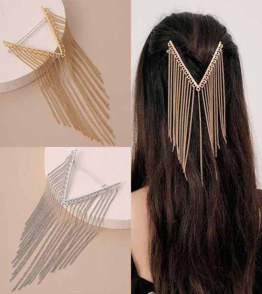 1pcs elegant crystal long tassel chain hairpin barrettes for women hair clip hair accessories1400258, Golden;silver
1pcs elegant crystal long tassel chain hairpin barrettes for women hair clip hair accessories1400258, Golden;silver
