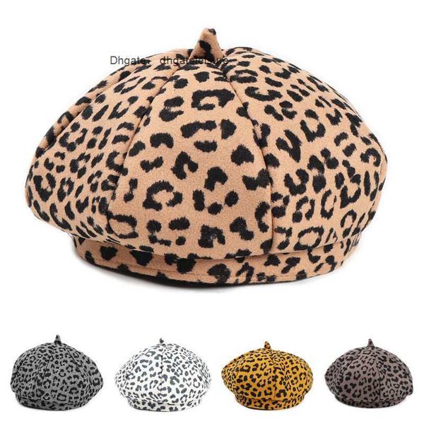 fashion retro leopard print berets wool octagonal hat street pgraphy painter hat autumn and winter, Blue;gray
fashion retro leopard print berets wool octagonal hat street pgraphy painter hat autumn and winter, Blue;gray