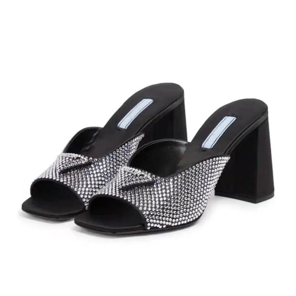 women luxury designer high heels dress shoes brand slippers mules slides footwear rhinestone real silk chunky block slip-on open toe fas fbn, Black
women luxury designer high heels dress shoes brand slippers mules slides footwear rhinestone real silk chunky block slip-on open toe fas fbn, Black