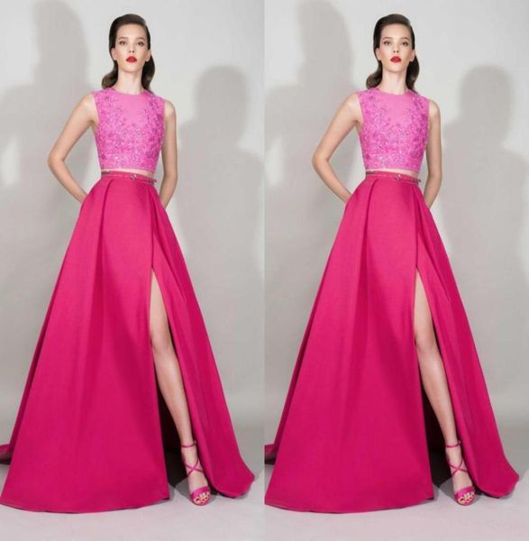 zuhair murad 2016 fuchsia lace and satin two pieces evening dresses split side with sequin prom gowns custom made china en1215570038, Black;red
zuhair murad 2016 fuchsia lace and satin two pieces evening dresses split side with sequin prom gowns custom made china en1215570038, Black;red