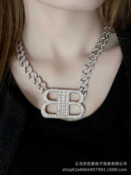 fashion designer double b french sparkling diamond letter thick chain cuban necklace for men and women hip-hop ins trendy high-end collarbon, Silver
fashion designer double b french sparkling diamond letter thick chain cuban necklace for men and women hip-hop ins trendy high-end collarbon, Silver