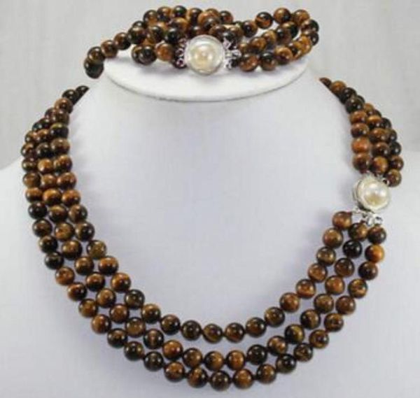 natural 3 rows 8mm africa roaring tiger eye necklace bracelet 1719quot75quot2539625, Silver
natural 3 rows 8mm africa roaring tiger eye necklace bracelet 1719quot75quot2539625, Silver