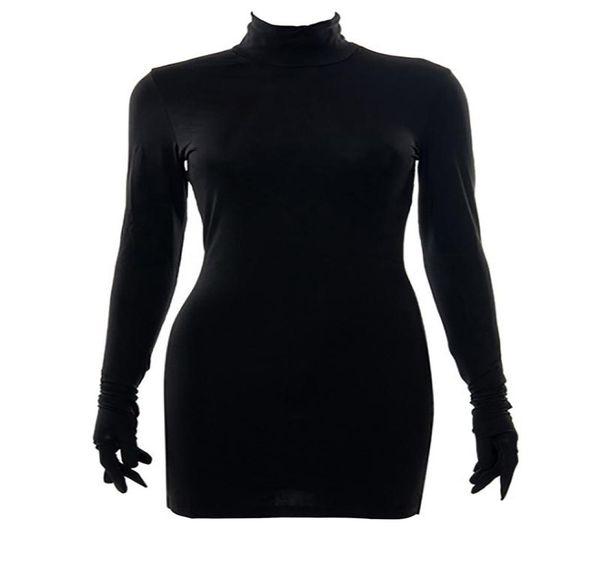 casual dresses women long sleeve with gloves skinny party clubwear ladies pure color high neck bodycon mini dress2243986, Black;gray
casual dresses women long sleeve with gloves skinny party clubwear ladies pure color high neck bodycon mini dress2243986, Black;gray