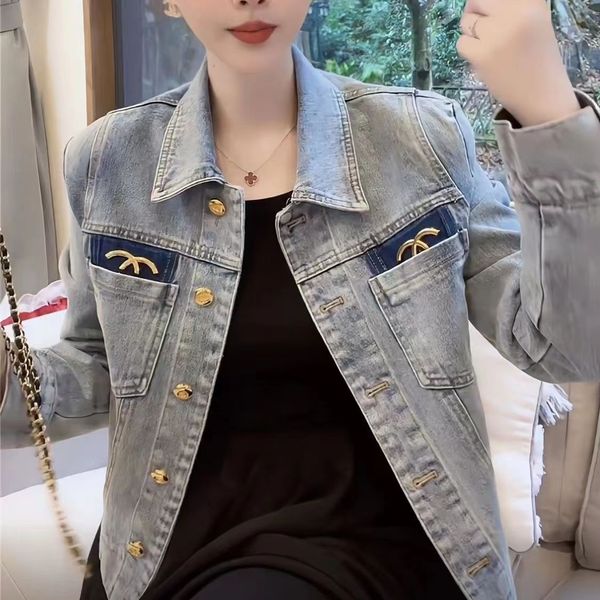 women's autumn and winter new designer denim jacket lapel casual women's designer denim coat top, Black;brown
women's autumn and winter new designer denim jacket lapel casual women's designer denim coat top, Black;brown