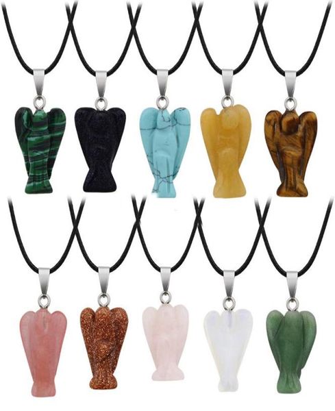 new druzy natural stone pendant necklaces engrave angel wings leather chain love crystal jewelry for women men7343539, Silver
new druzy natural stone pendant necklaces engrave angel wings leather chain love crystal jewelry for women men7343539, Silver