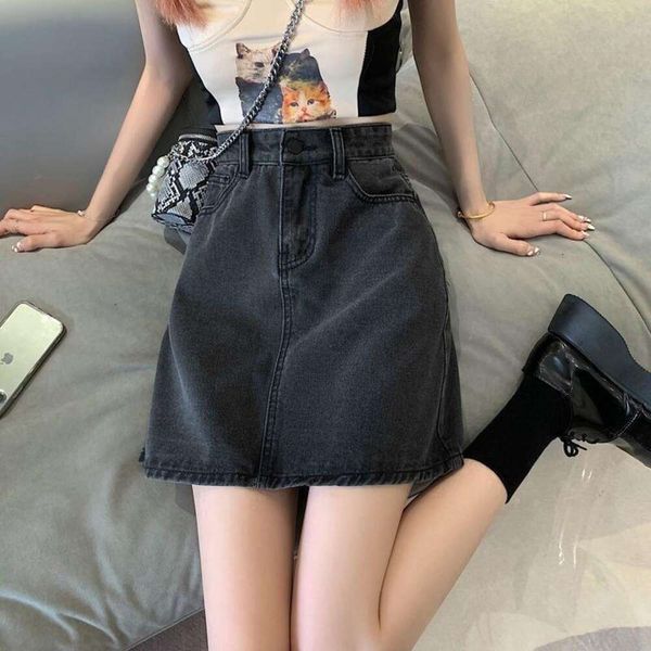 summer korean version of ins skirt black gray high waist short denim all matching slim hip a line trend
summer korean version of ins skirt black gray high waist short denim all matching slim hip a line trend
