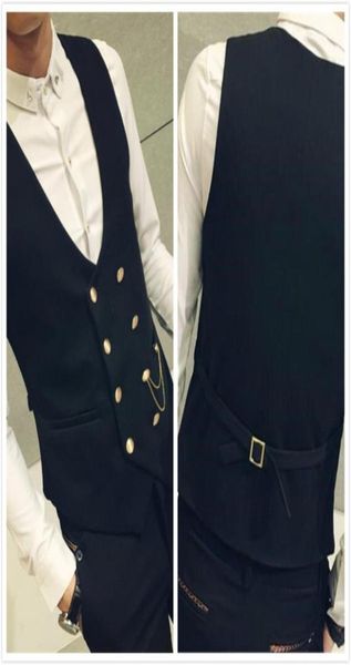 new waistcoat suit vest fashion double breasted slim fit menle dress vest for formal wedding gown9166271, Black
new waistcoat suit vest fashion double breasted slim fit menle dress vest for formal wedding gown9166271, Black