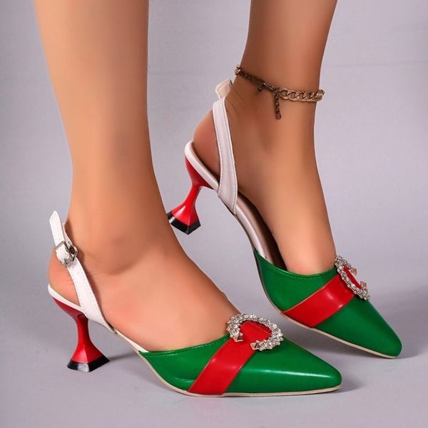 dress shoes italian design leather colorblock pointed toe high heel women's sandals fashion everyday matching 230823, Black
dress shoes italian design leather colorblock pointed toe high heel women's sandals fashion everyday matching 230823, Black
