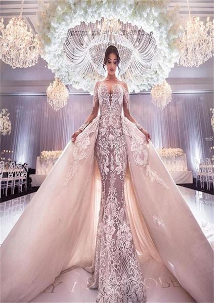 stunning saudi arabia dubai mermaid wedding gowns with detachable train sheer neck long sleeves bridal dresses lace appliqued vest8067302, White
stunning saudi arabia dubai mermaid wedding gowns with detachable train sheer neck long sleeves bridal dresses lace appliqued vest8067302, White