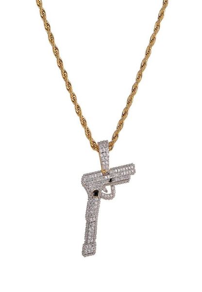 hip hop jewelry iced out goldsilver color plated gun pendant necklace micro pave zircon charm chain for men3877421, Silver
hip hop jewelry iced out goldsilver color plated gun pendant necklace micro pave zircon charm chain for men3877421, Silver