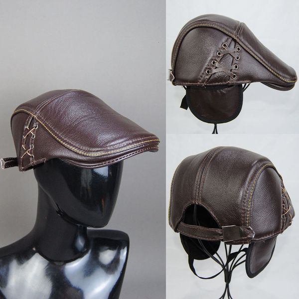 ball caps autumn winter for men beret real sheepskin leather flat brown earflaps warm dad hat with earmuffs ear protection baseball 230822, Blue;gray
ball caps autumn winter for men beret real sheepskin leather flat brown earflaps warm dad hat with earmuffs ear protection baseball 230822, Blue;gray