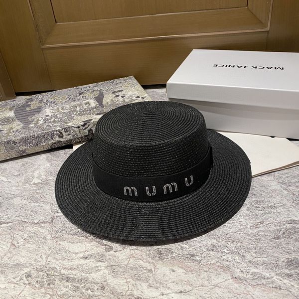 beach hat mi u letter female designer designer beanie cap versatile summer outing sun protection sun shading straw woven hat, Blue;gray
beach hat mi u letter female designer designer beanie cap versatile summer outing sun protection sun shading straw woven hat, Blue;gray