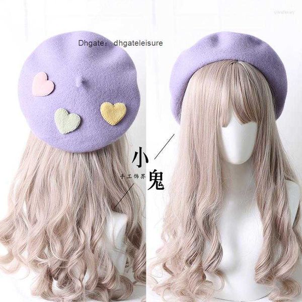 berets original fresh joker soft wool's younger sister lolita love baked wheat cake hat beret painter, Blue;gray
berets original fresh joker soft wool's younger sister lolita love baked wheat cake hat beret painter, Blue;gray