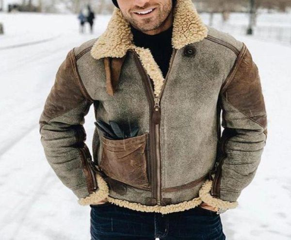men039s jackets thick cracking leather shearling coat winter natural sheepskin fur warm faux contrast colors male jacket8969580, Black;brown
men039s jackets thick cracking leather shearling coat winter natural sheepskin fur warm faux contrast colors male jacket8969580, Black;brown