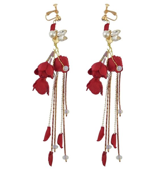 fashion tassels alloy red cloth flower crystal faux pearl statement drop dangle earrings clip women039s engagement gift6758076, Silver
fashion tassels alloy red cloth flower crystal faux pearl statement drop dangle earrings clip women039s engagement gift6758076, Silver