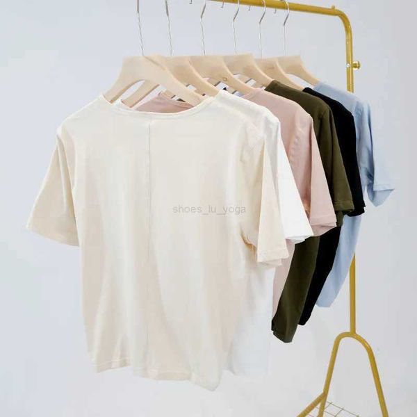 ll yoga clothes crescent women's summer waist casual solid colour quick dry thin outer wear sports fitness t-shirt
ll yoga clothes crescent women's summer waist casual solid colour quick dry thin outer wear sports fitness t-shirt