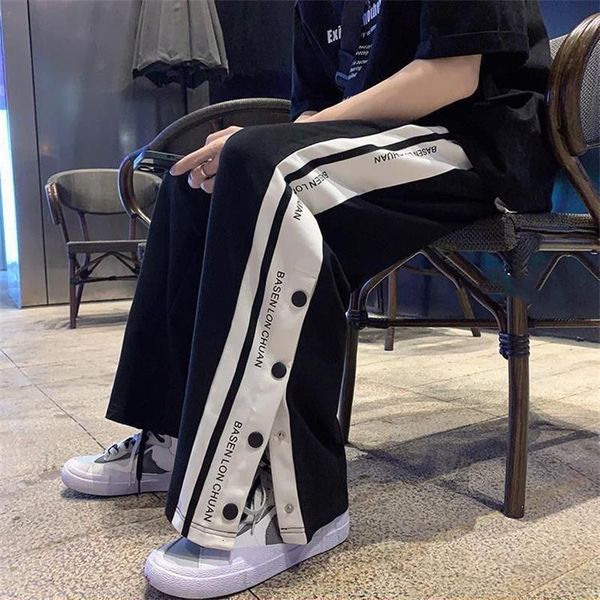 men's pants y2k style wide leg straight trousers 2023 high street casual loose side button sweatpants vintage women's streetwear 2, Black
men's pants y2k style wide leg straight trousers 2023 high street casual loose side button sweatpants vintage women's streetwear 2, Black