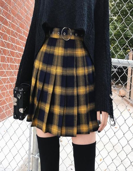 autumn winter harajuku women fashion skirts cute yellow black red lattice pleated skirt punk style high waist female short skirt8305656
autumn winter harajuku women fashion skirts cute yellow black red lattice pleated skirt punk style high waist female short skirt8305656