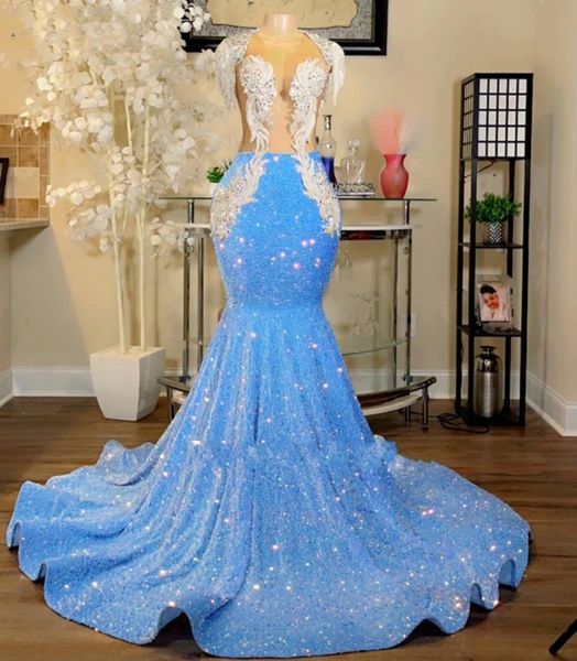 glitter light sky blue sequins prom party dresses 2023 backless lace appliuqe black girl birthday party evening gowns vestidos de gala robe
glitter light sky blue sequins prom party dresses 2023 backless lace appliuqe black girl birthday party evening gowns vestidos de gala robe