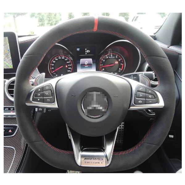for benz amg c63s hand-stitched anti-slip black suede red thread diy steering wheel cover263u
for benz amg c63s hand-stitched anti-slip black suede red thread diy steering wheel cover263u