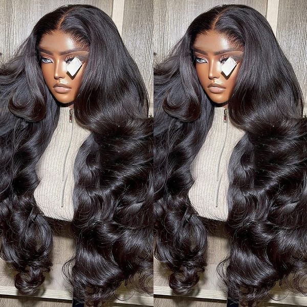 

360 Lace Front Human Hair Brazilian Wigs for Women 13x4 13x6 HD Transparent Lace Frontal Wig 30 40 Inch Body Wave Lace Front Wig, 180density 13×6
