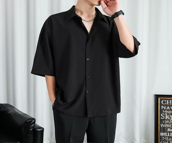 shirt men039s summer japanese loose large size fivepoint sleeves8674738, White;black
shirt men039s summer japanese loose large size fivepoint sleeves8674738, White;black