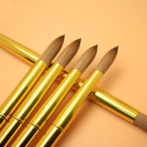 new nail acrylic brush kolinsky drawing sable gold silver metal handle round size 14#16#18#20 manicure art salon painting tools 1pcs, Yellow
new nail acrylic brush kolinsky drawing sable gold silver metal handle round size 14#16#18#20 manicure art salon painting tools 1pcs, Yellow