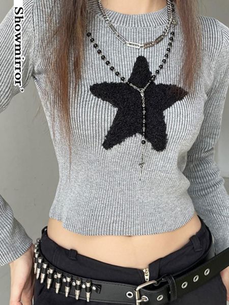 womens sweaters winter knit y2k star print harajuku crop fitted sweater long sleeve gray vintage pullover girl tshirts mujer 230822, White;black
womens sweaters winter knit y2k star print harajuku crop fitted sweater long sleeve gray vintage pullover girl tshirts mujer 230822, White;black