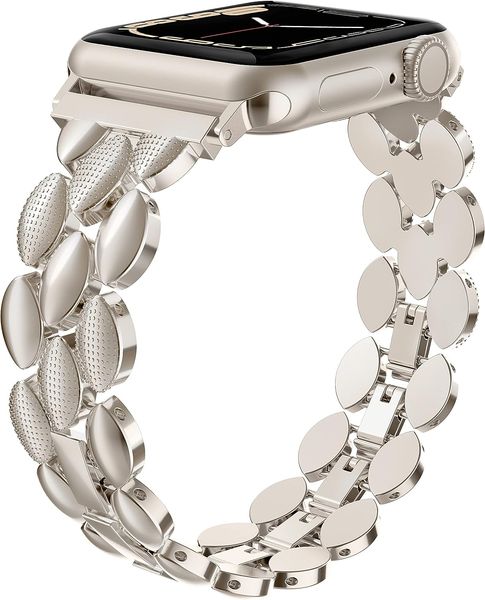Compatible with Apple Watch Band Metal Fashion Women Replacement Strap Bracelet for iWatch Series 8/7/6/5/4/3/2/1 Starlight
Compatible with Apple Watch Band Metal Fashion Women Replacement Strap Bracelet for iWatch Series 8/7/6/5/4/3/2/1 Starlight