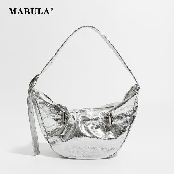evening bags mabula silver soft pu leather women hobo tote fashion half moon handbags simple design female phone purses shoulder bag 230823
evening bags mabula silver soft pu leather women hobo tote fashion half moon handbags simple design female phone purses shoulder bag 230823
