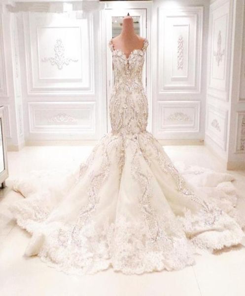 michael cinco sparkly lace mermaid wedding dresses cathedral train 3d floral vneck backless dubai arabic fishtail bridal dress1657110, White
michael cinco sparkly lace mermaid wedding dresses cathedral train 3d floral vneck backless dubai arabic fishtail bridal dress1657110, White