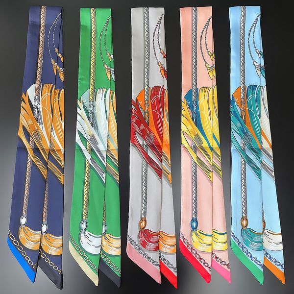 designer twill silk double sided scarf headband for women fashion long handle bag scarves paris shoulder tote luggage ribbon head wraps, Blue;gray
designer twill silk double sided scarf headband for women fashion long handle bag scarves paris shoulder tote luggage ribbon head wraps, Blue;gray