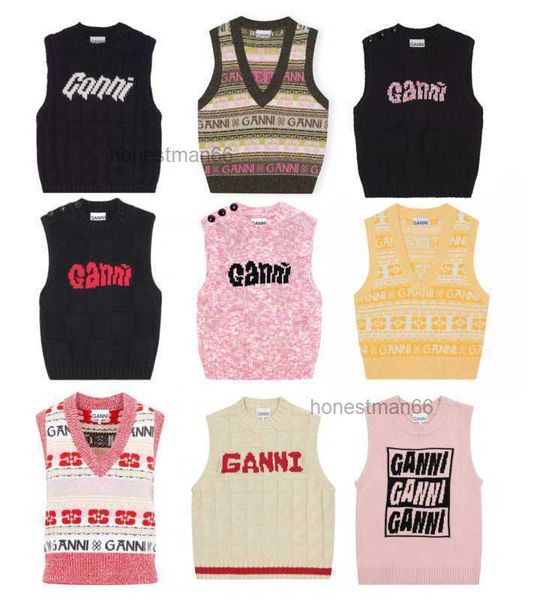 23aw ganni vest women designer gannis sweatshirt wool knit vest cotton checkerboard blended knitted vest classic ganni jumper, Black;white
23aw ganni vest women designer gannis sweatshirt wool knit vest cotton checkerboard blended knitted vest classic ganni jumper, Black;white