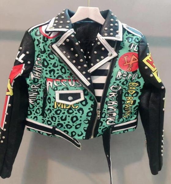 leather jacket women graffiti colorful print rivet biker jackets and coats punk streetwear ladies short jacekt outerwear clothes w9073394, Black
leather jacket women graffiti colorful print rivet biker jackets and coats punk streetwear ladies short jacekt outerwear clothes w9073394, Black
