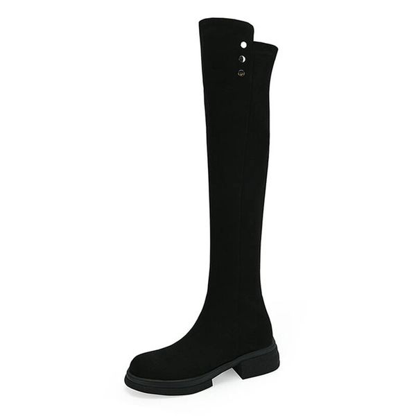 winter knee high boots women designer round toe low heels shoes genuine leather suede leatherparty wedding fashion luxury platform lady ygn0, Black
winter knee high boots women designer round toe low heels shoes genuine leather suede leatherparty wedding fashion luxury platform lady ygn0, Black